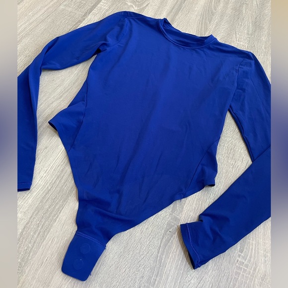 LULULEMON Wundermost Nulu Mesh Long-Sleeve Crewneck Bodysuit - Blue - Picture 2 of 11